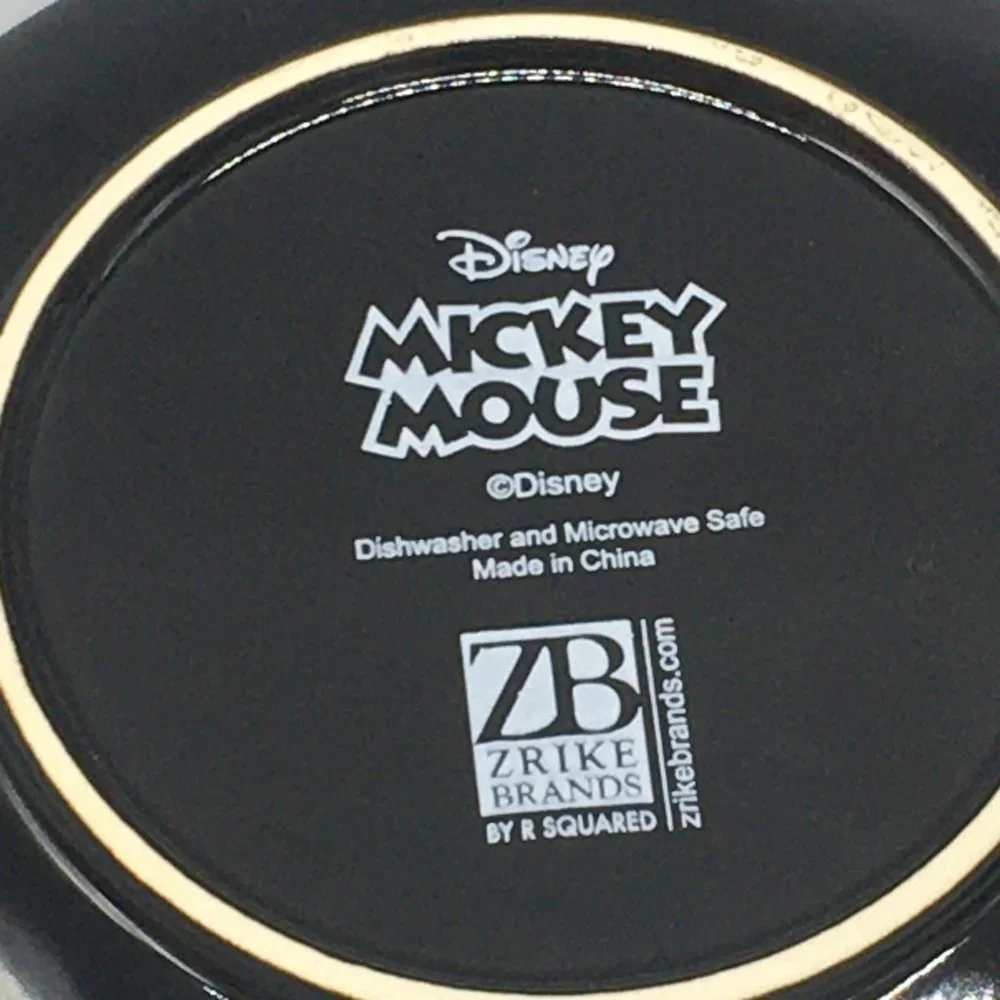 6 Zrike DISNEY Halloween MICKEY MOUSE Black Orange Spiderweb Plate Set Appetizer